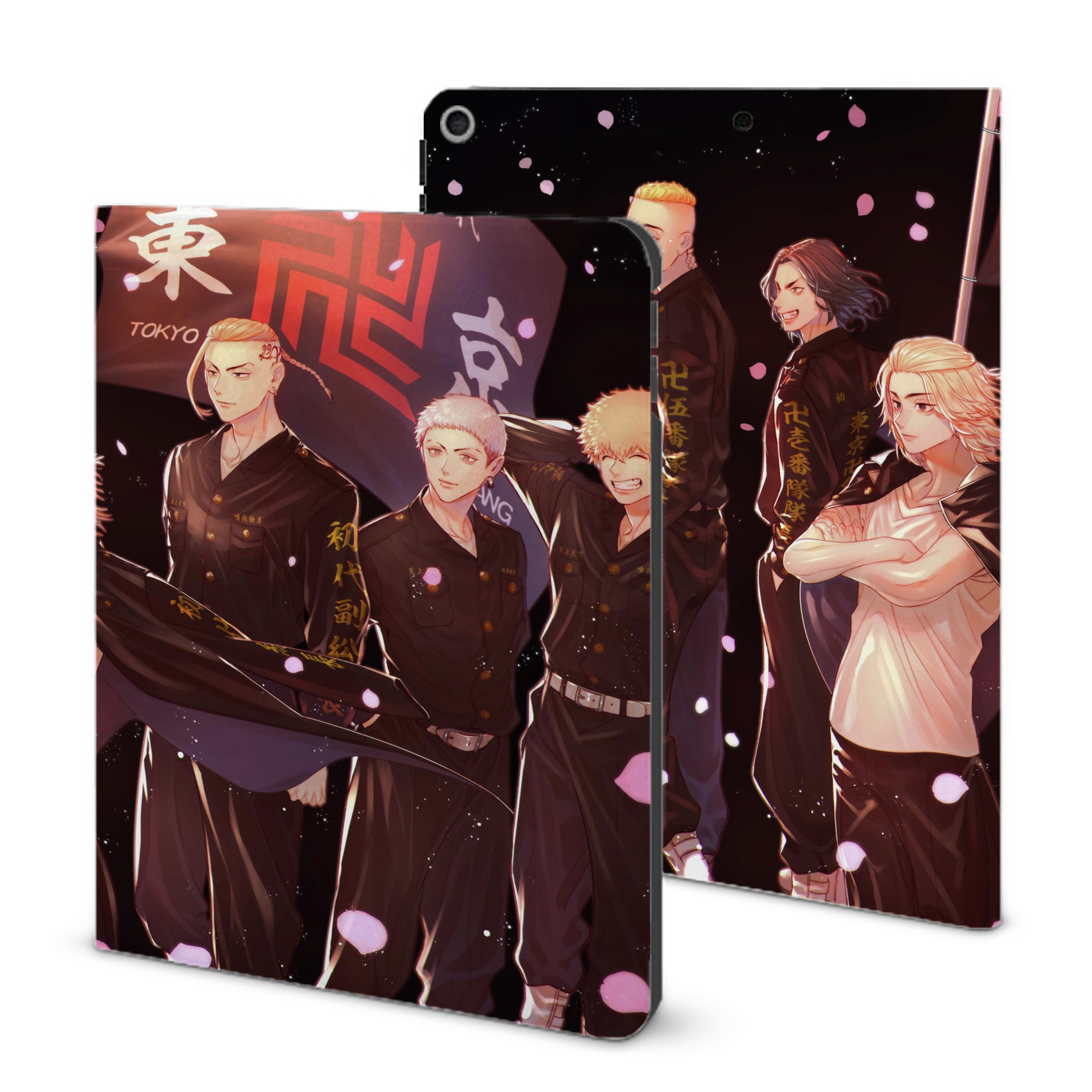 （画像用） 東京リベンジャーズ Tokyo Revengers IPad ケース ブック型 PUレザー TPU 耐衝撃 軽量 薄型 ペン収納なし 全面保護 IPad 各モデル対応